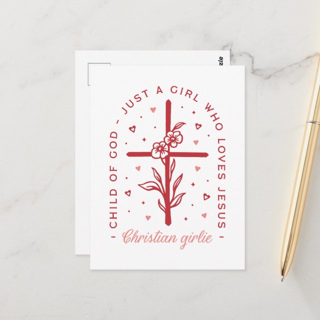 Cartão Postal Garota cristã Dia de os namorados cenas engraçadas (Frente/Verso In Situ)