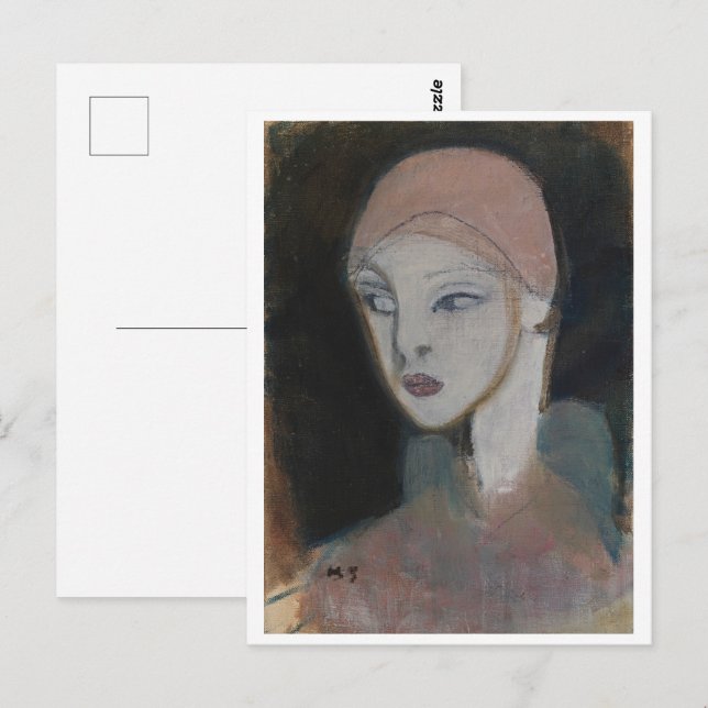Cartão Postal Garota da Ilha, Schjerfbeck (Frente/Verso)