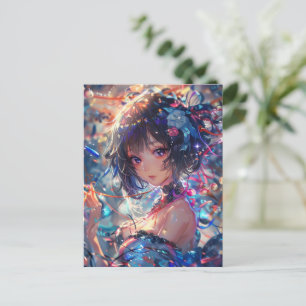 Cartão Postal Garota de Anime Fantasia