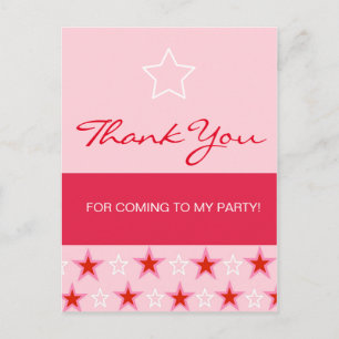 Cartão Postal Garota de aniversário de estrela, obrigado