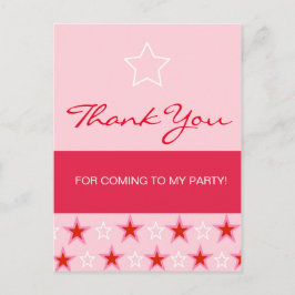 Cartão Postal Garota de aniversário de estrela, obrigado
