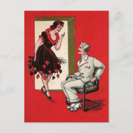 Cartão Postal Garota Diabo Vitoriana Antiga
