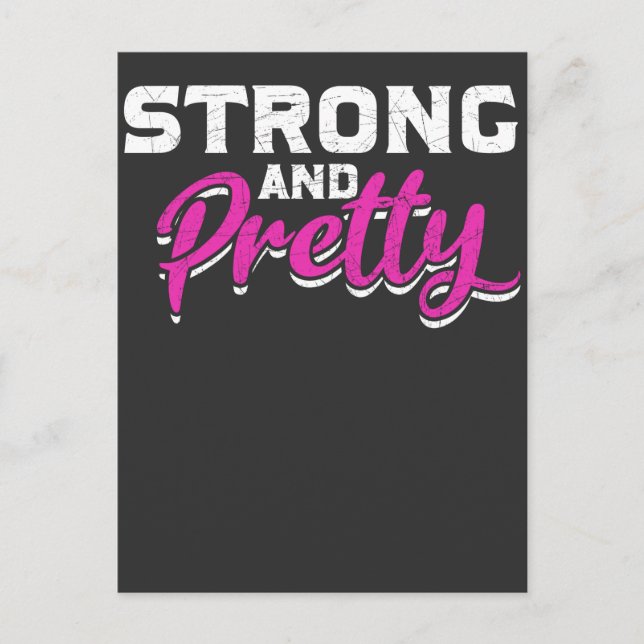 Cartão Postal Garota Fitness Levantamento de Peso Feminino Trein (Frente)