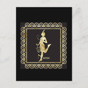 Cartão Postal Garota Flapper de 1920 Thunder_Cove