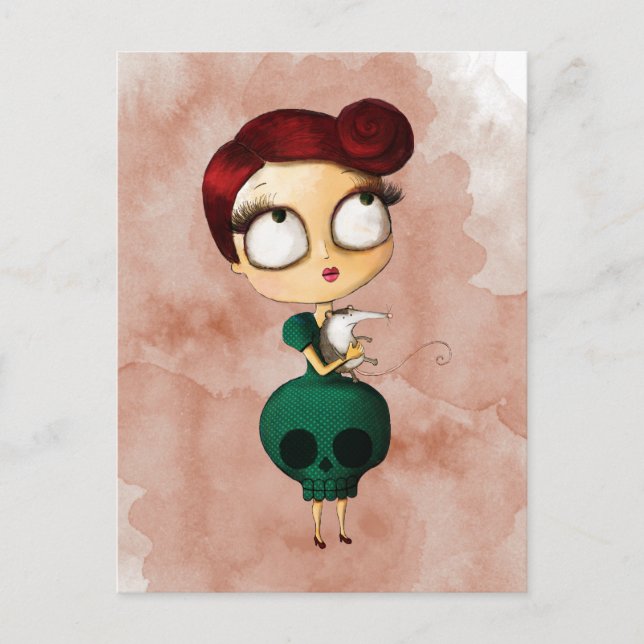 Cartão Postal Garota maluca com Ogambá (Frente)