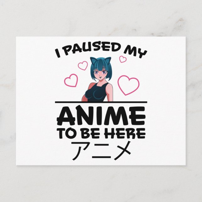 Cartão Postal Garota Otaku Anime Manga Cosplay Ramen Presente Ja (Frente)