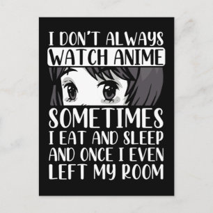 Cartão Postal Garota Otaku Fã de Anime Japonês Quadrinhos Mangá
