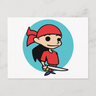 Cartão Postal Garota Pirata