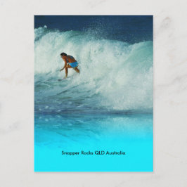 Cartão Postal Garota Surfista Snapper Rocks QLD Au