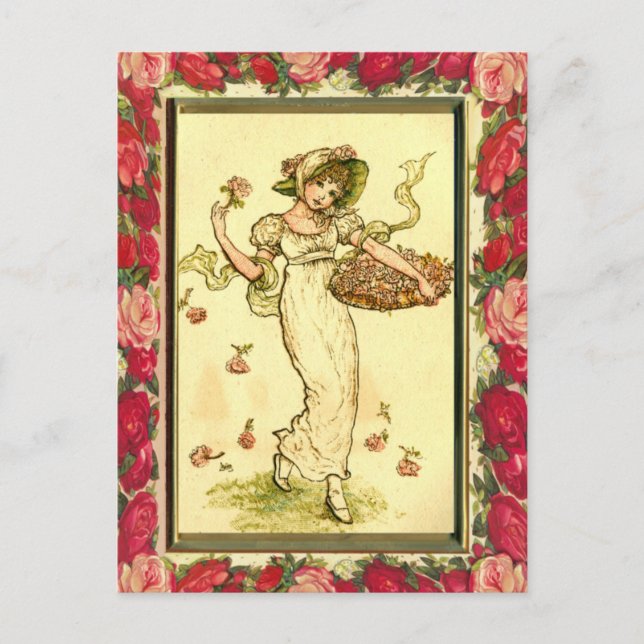 Cartão Postal Garota Vitoriana (Frente)