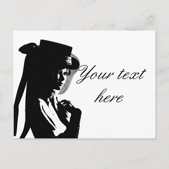 Cartão Postal Garota Vitoriana (Frente)