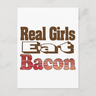 Cartão Postal Garotas Reais Comem Bacon