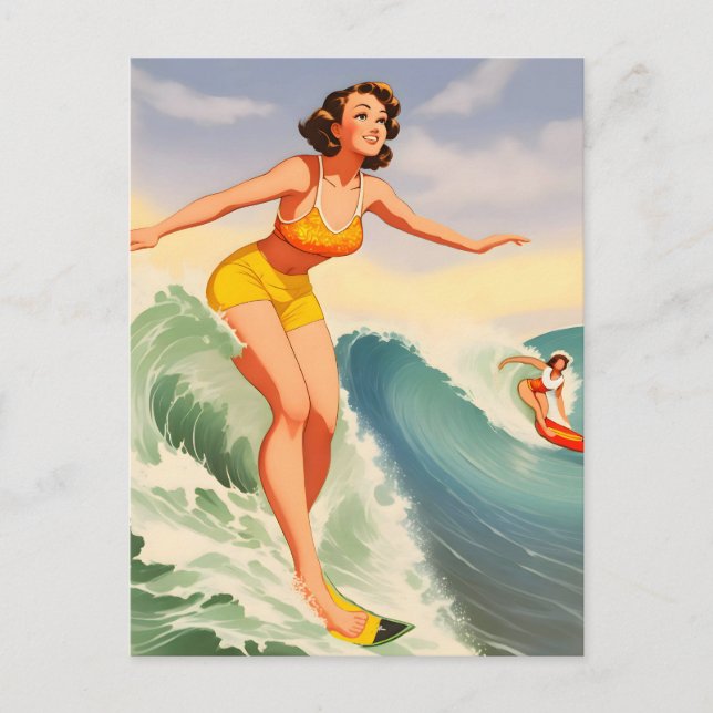 Cartão Postal Garotas Surfistas (Frente)