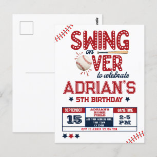 Cartão Postal Garoto de aniversário de beisebol