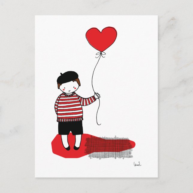 Cartão Postal Garoto de balão (Frente)