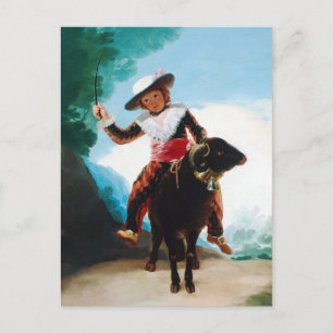 Cartão Postal Garoto em um Ram Francisco José de Goya