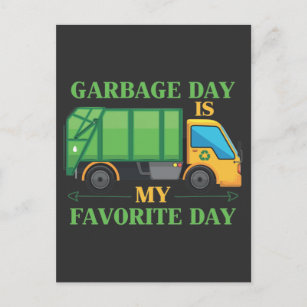 Cartão Postal Garotos do Dia do Lixo Reciclagem de Lixo