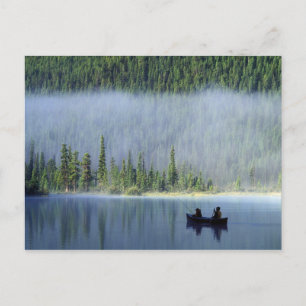 Cartão Postal Garotos pescando no Lago Waterfowl, Banff