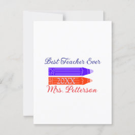 Cartão Postal Garrafa azul vermelha que melhor professor já adic