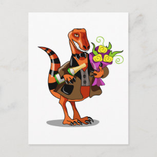 Cartão Postal Garrafa raptor De Vinho Espumante E Flores