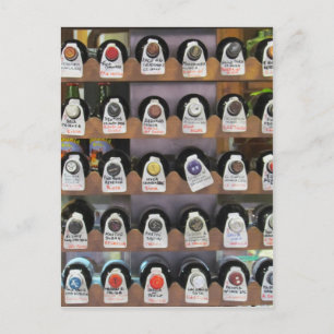 Cartão Postal Garrafas de vinho