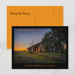 Cartão Postal Garzón Antiga Estação de Comboio Maldonado Uruguai