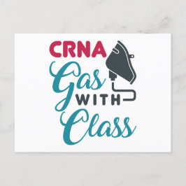 Cartão Postal Gás CRNA com Apreciação Engraçada de Classe