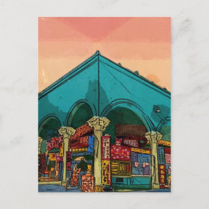 Cartão Postal Gas House - Praia de Venice Califórnia