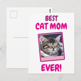 CARTÃO POSTAL GATA MÃE MÃE SEMPRE PET AMOR DIA DAS MÃES CÃO