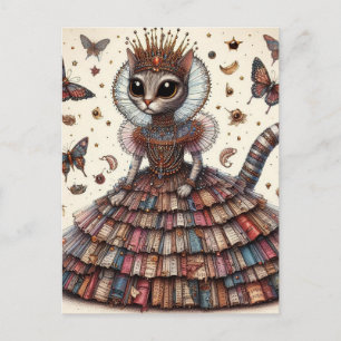 Cartão Postal Gata Rainha Adorável