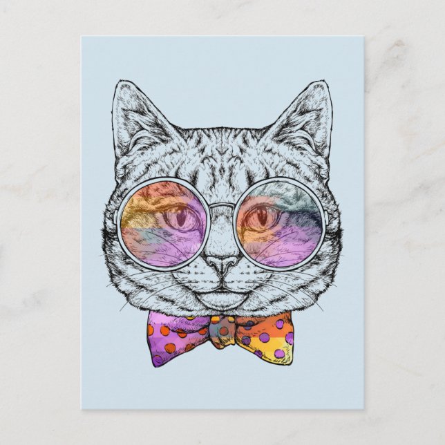 Cartão Postal Gata Sabida Kitty (Frente)