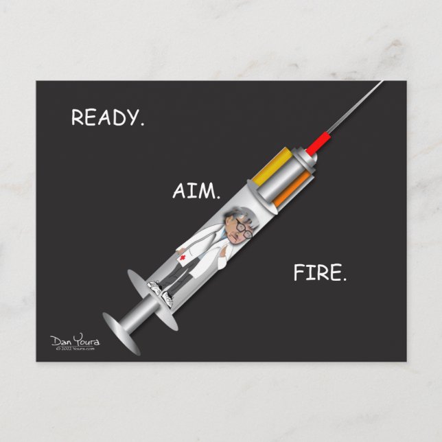 Cartão Postal Gates Vacina o cartaz do planeta (Frente)