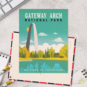 Cartão Postal Gateway Arch National Park - Santo do Missouri Lou
