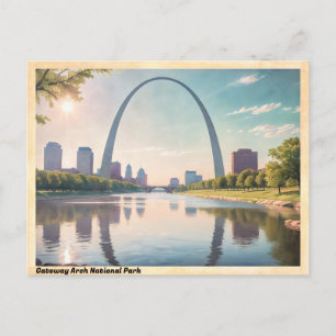 Cartão Postal Gateway Arch National Park Vintage