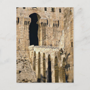 Cartão Postal Gateway do século 12 Qala (fortaleza), Alepp