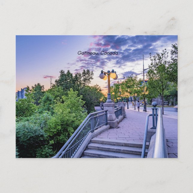 Cartão Postal Gatineau, fotografia de paisagem urbana do Canadá (Frente)