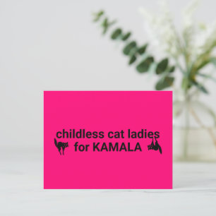 Cartão Postal Gatinhas infantis de rosa quente engraçado para Ka