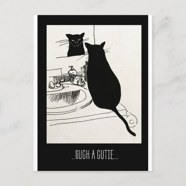 Cartão Postal gatinho (Frente)