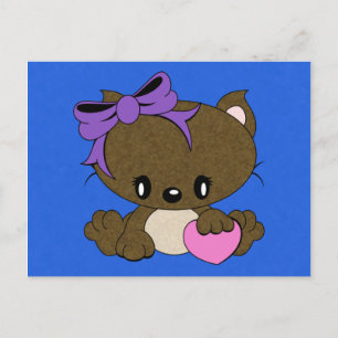 Cartão Postal Gatinho Amoroso