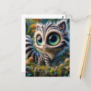 Cartão Postal Gatinho de Olhos Grandes Adoráveis