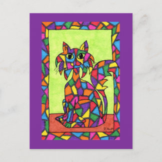 Cartão Postal Gatinho de vidro