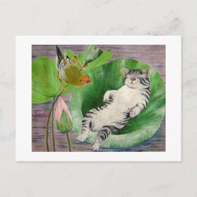 Cartão Postal gatinho dormindo (Frente)