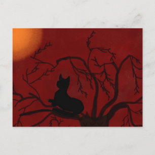 Cartão Postal Gatinho e Lua