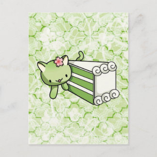 Cartão Postal Gatinho Gateau Matcha