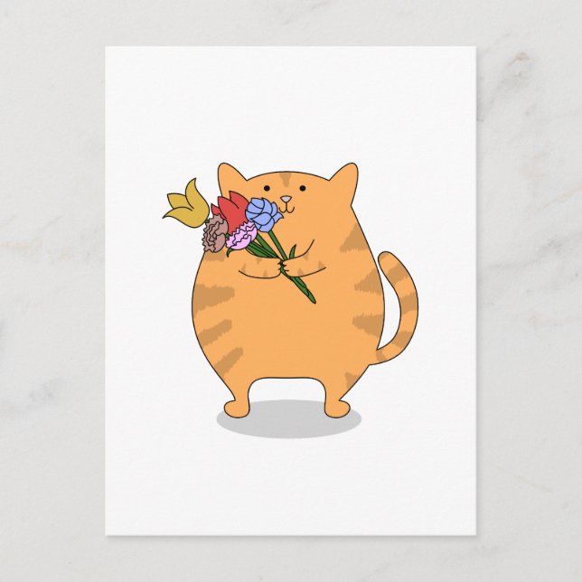 Cartão Postal Gatinho Grateful (Frente)