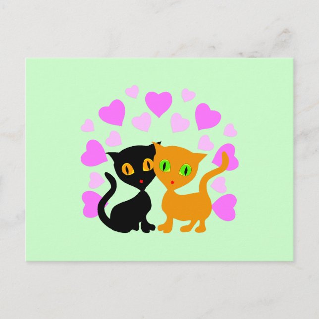 Cartão Postal Gatinho Love (Frente)