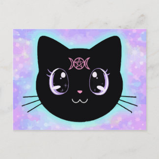 Cartão Postal Gatinho lunar