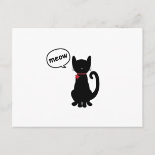 Cartão postal gatinho Meow