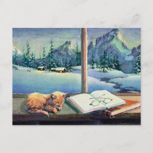 Cartão Postal GATINHO no PEITORIL por SHARON SHARPE