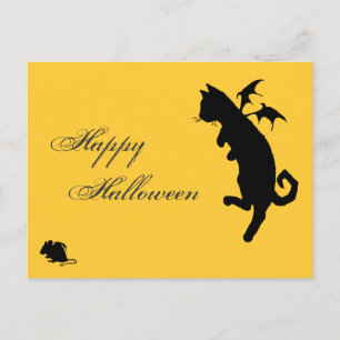 Cartão Postal Gatinho voadora